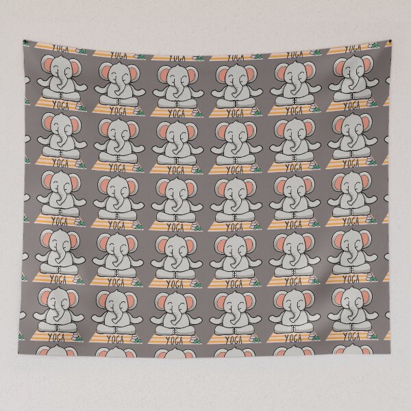 Item preview, Elephant Easy Yoga Design for wild animal lovers and yoga lovers you know. designed and sold by tranquilbeach.