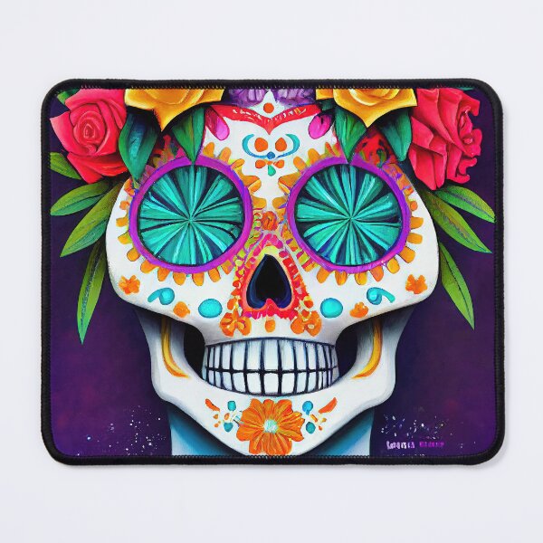 Item preview, Beautiful colorful design of a Dia de Los Muertos skull designed and sold by artofbelletz.