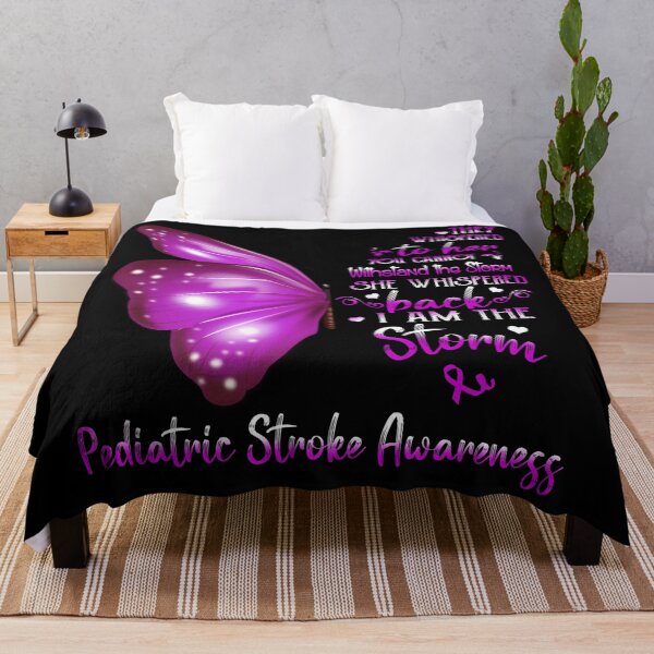 Item preview, She Whispered Back I Am The Storm Pediatric Stroke Awareness Butterfly designed and sold by frechettee.