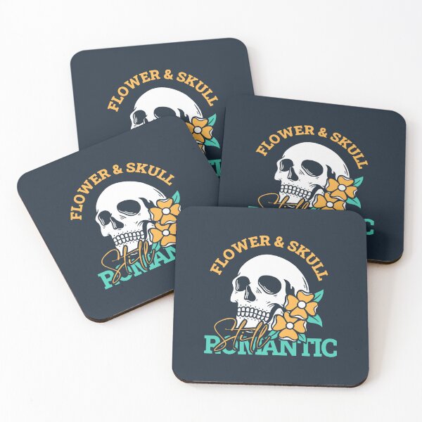 Item preview, Romantic Flower Skull Illustration designed and sold by rukurustudio.