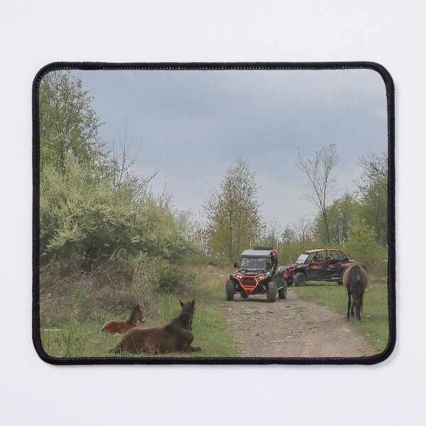 Item preview, Wheelers driving slowly by wild horses designed and sold by Katherine Rose.