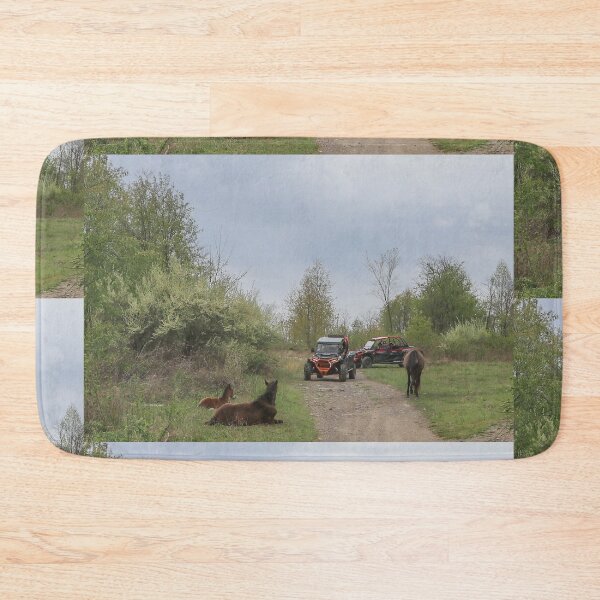 Item preview, Wheelers driving slowly by wild horses designed and sold by Katherine Rose.