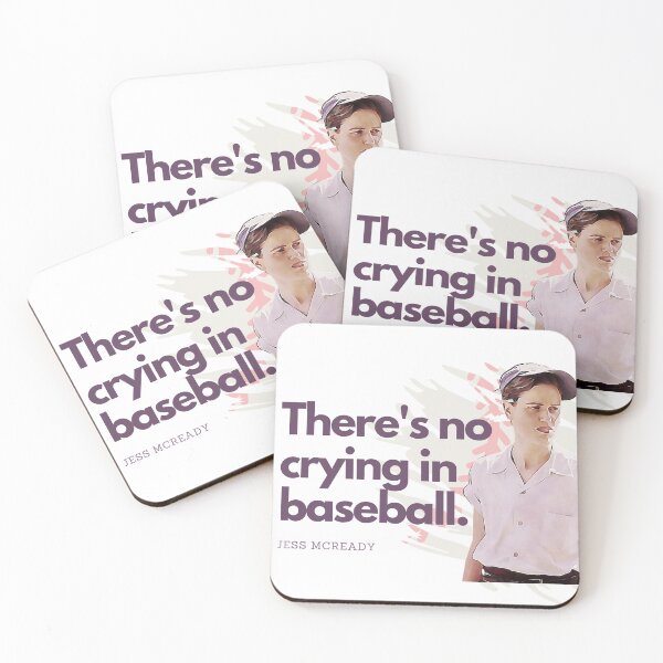 Artikelvorschau, Jess McCready There’s No Crying in Baseball A League of Their Own Sticker entworfen und verkauft von OffBeatHolidays.