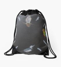 Bird's time Drawstring Bag