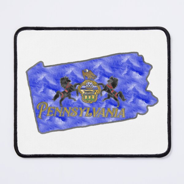 Item preview, Pennsylvania state map outline done in stain glass style designed and sold by Kristinesque.