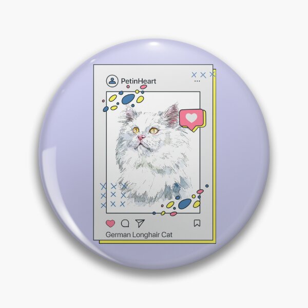 Item preview, German Longhair Cat Breed Watercolor Item-18 By PetinHeart designed and sold by PetinHeart.
