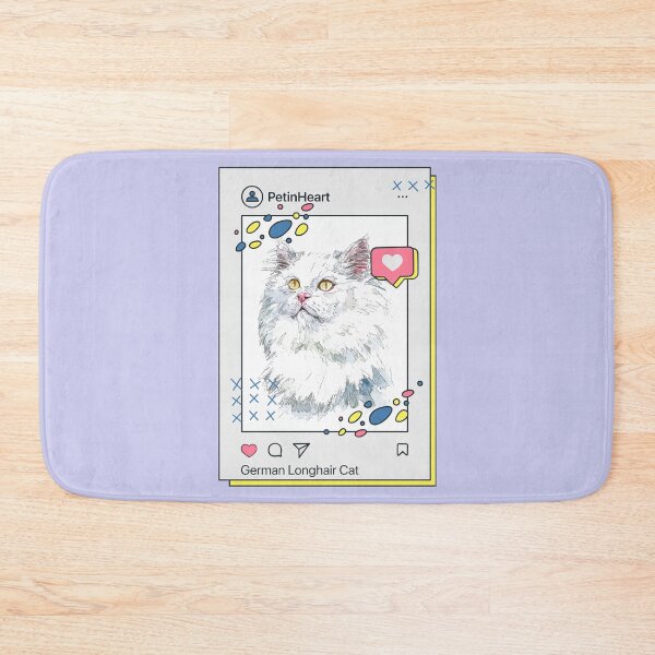 Item preview, German Longhair Cat Breed Watercolor Item-18 By PetinHeart designed and sold by PetinHeart.