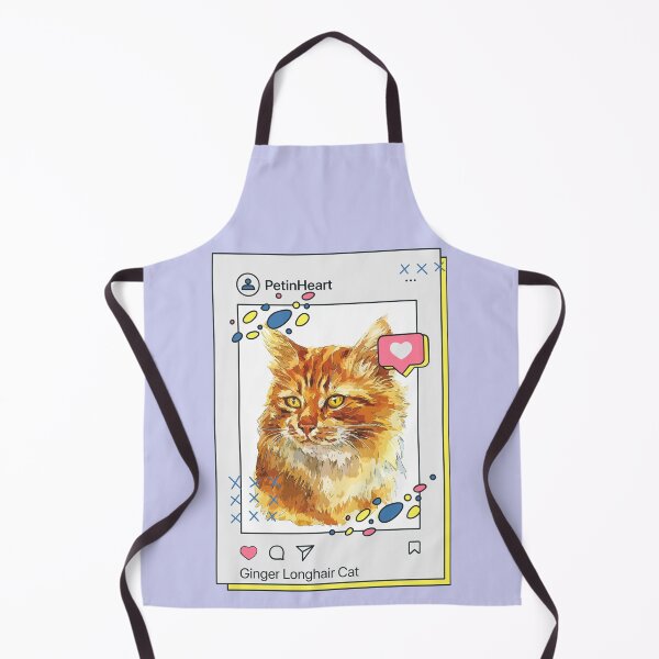 Item preview, Ginger Longhair Cat Breed Watercolor Item-19 By PetinHeart designed and sold by PetinHeart.