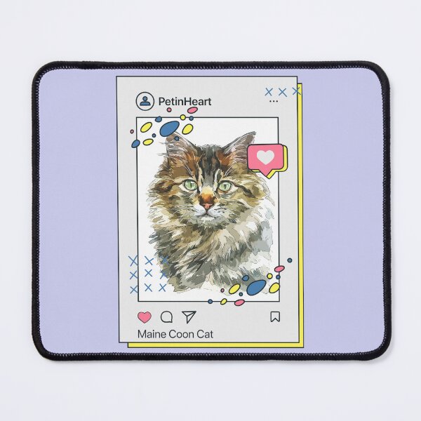 Item preview, Maine Coon Cat Breed Watercolor Item-28 By PetinHeart designed and sold by PetinHeart.
