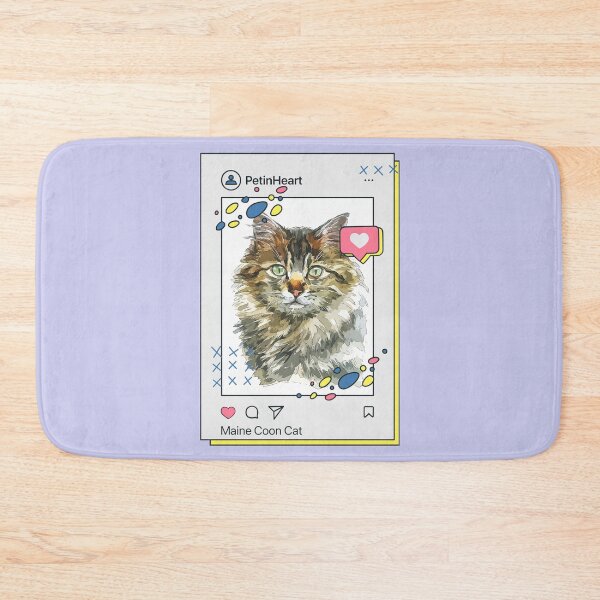 Item preview, Maine Coon Cat Breed Watercolor Item-28 By PetinHeart designed and sold by PetinHeart.