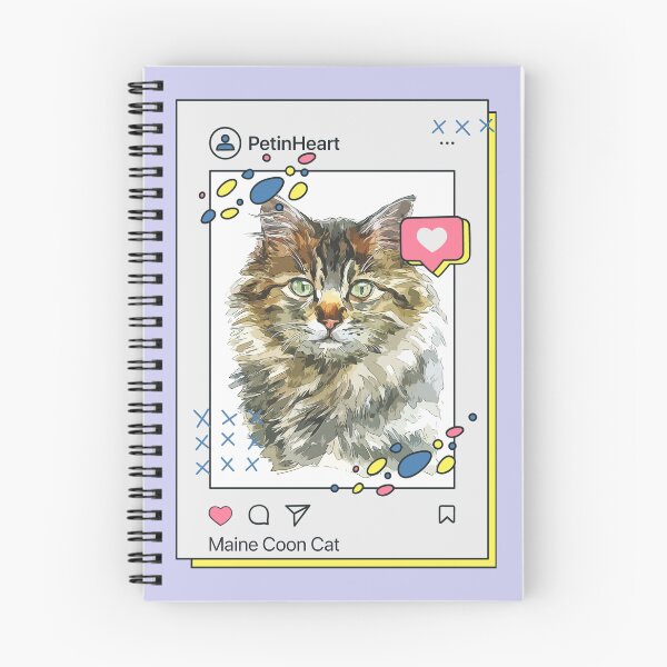 Item preview, Maine Coon Cat Breed Watercolor Item-28 By PetinHeart designed and sold by PetinHeart.