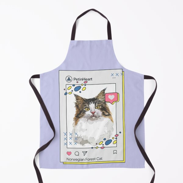 Item preview, Norwegian Forest Cat Breed Watercolor Item-29 By PetinHeart designed and sold by PetinHeart.