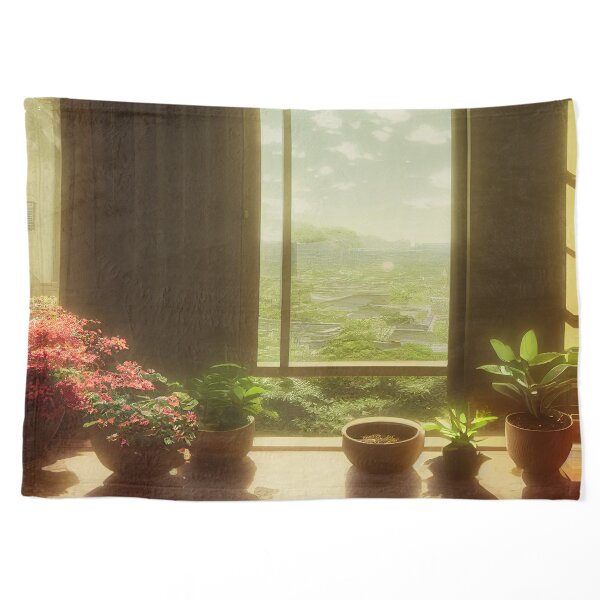 Watering Plants in The Morning Scenery Pet Blanket