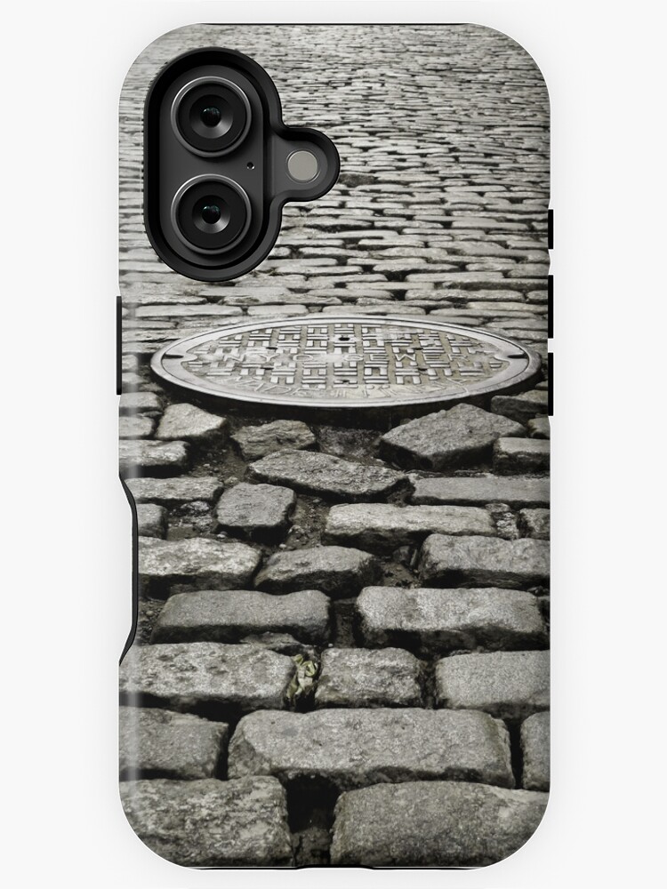 Thumbnail 1 of 4, iPhone Case, Soho Cobblestone Black and White NYC Art designed and sold by OneDayArt.