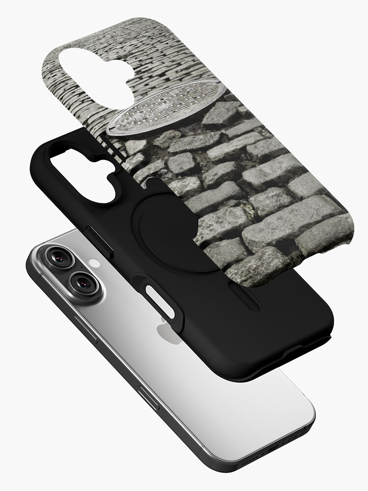Thumbnail 2 of 4, iPhone Case, Soho Cobblestone Black and White NYC Art designed and sold by OneDayArt.