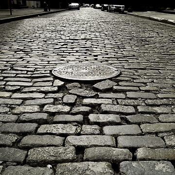 Artwork thumbnail, Soho Cobblestone Black and White NYC Art by OneDayArt