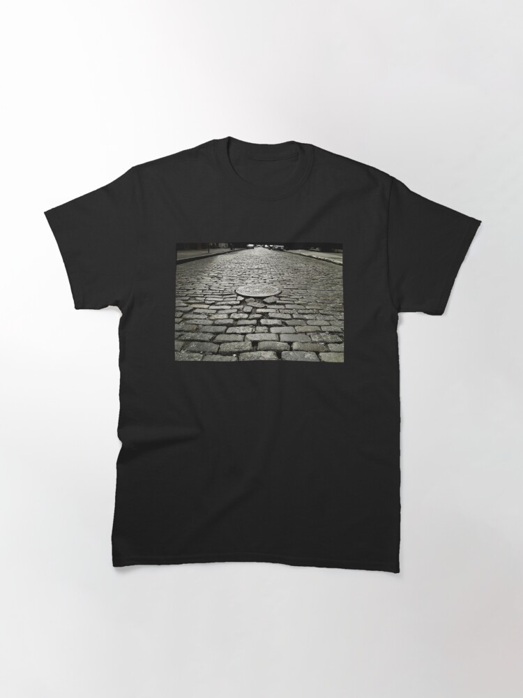 Alternate view of Soho Cobblestone Black and White NYC Art Classic T-Shirt