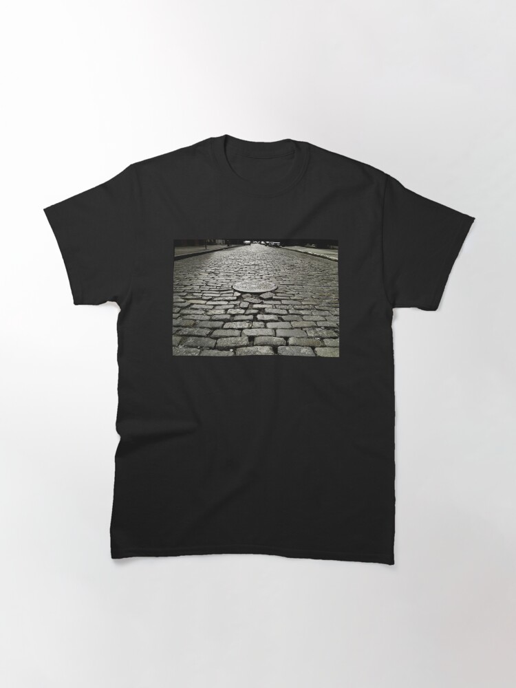 Thumbnail 3 of 7, Classic T-Shirt, Soho Cobblestone Black and White NYC Art designed and sold by OneDayArt.