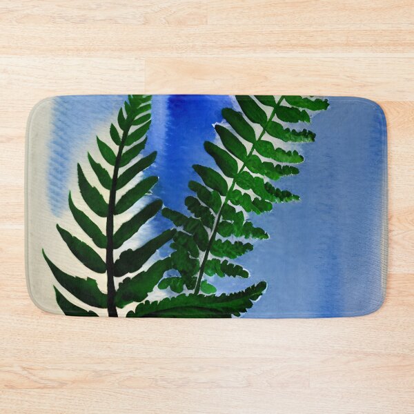 Item preview, Fern on a blue background designed and sold by skillunused.