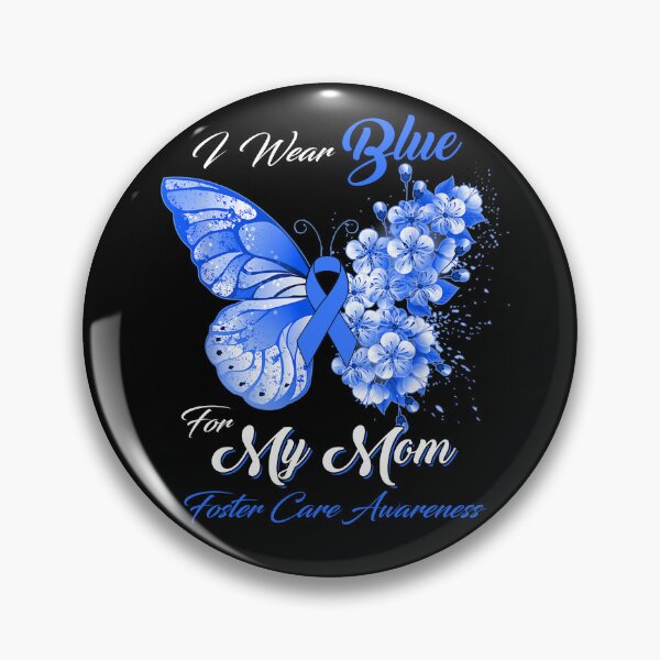 Item preview, I Wear Blue For My Mom Foster Care Awareness Butterfly Ribbon Gifts designed and sold by Adropine.