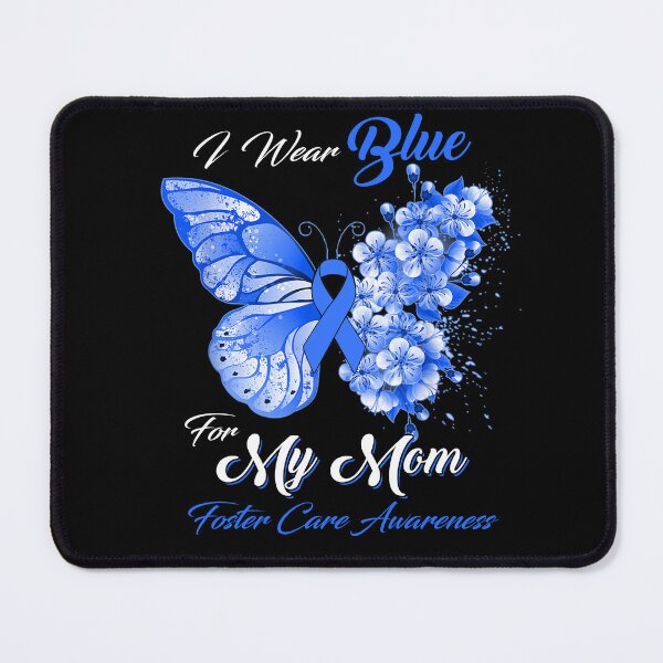 Item preview, I Wear Blue For My Mom Foster Care Awareness Butterfly Ribbon Gifts designed and sold by Adropine.