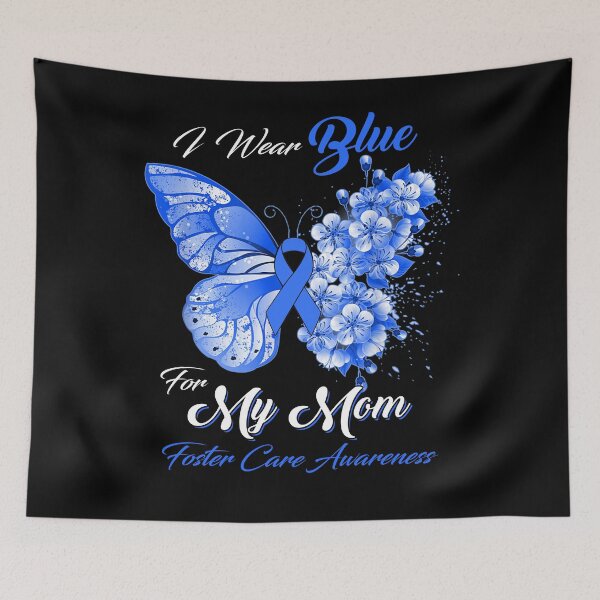 Item preview, I Wear Blue For My Mom Foster Care Awareness Butterfly Ribbon Gifts designed and sold by Adropine.