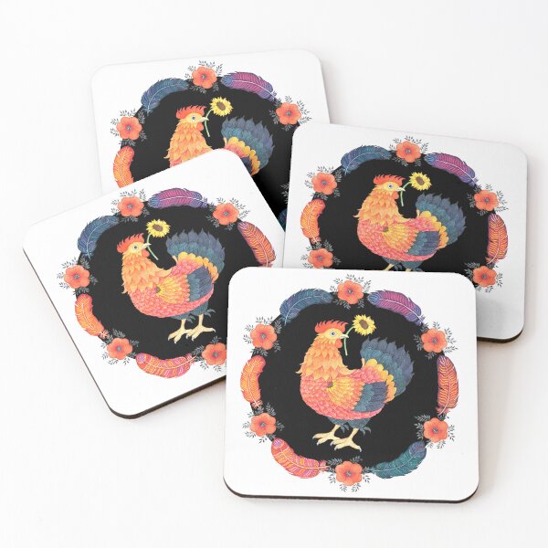 Item preview, chicken in a circle designed and sold by Nonna Mynatt.