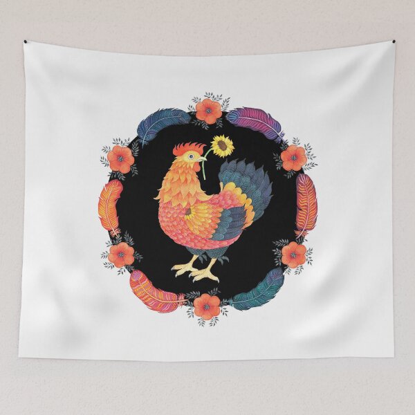 Item preview, chicken in a circle designed and sold by Nonna Mynatt.
