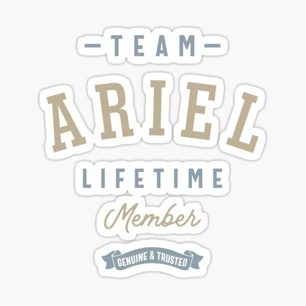 Aperçu de l'œuvre Nom personnalisé de membre à vie de l'équipe Ariel créée et vendue par cidolopez.