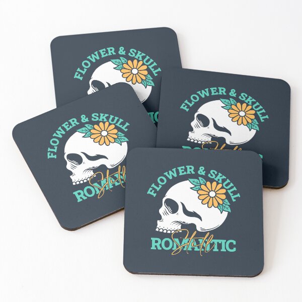 Item preview, Romantic Flower Skull Illustration designed and sold by rukurustudio.