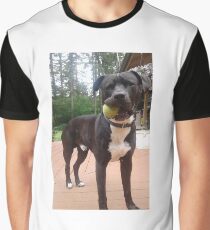 Pit Bull with Ball Graphic T-Shirt