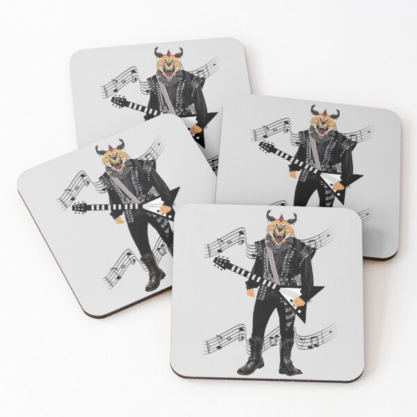 Item preview, Cat hard rocker guitarist designed and sold by Astralia.