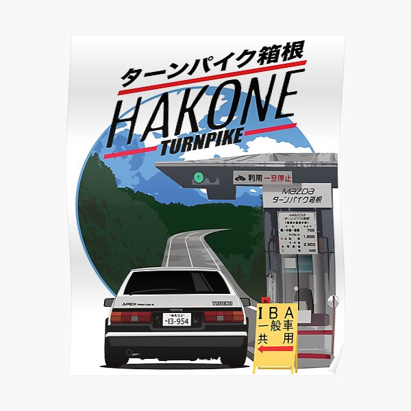 Hakone Toyota AE86 Trueno Poster