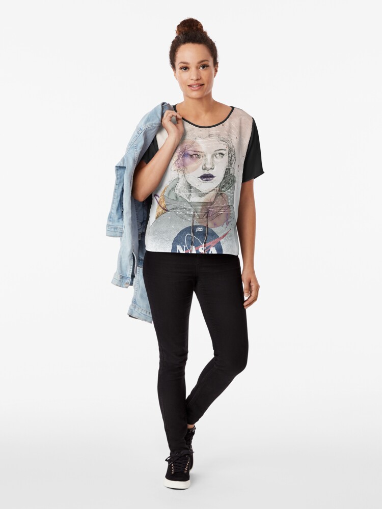 Alternate view of I NEED MORE SPACE Chiffon Top