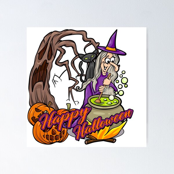 Item preview, Happy Halloween, Witch designed and sold by JoeWitkowski.