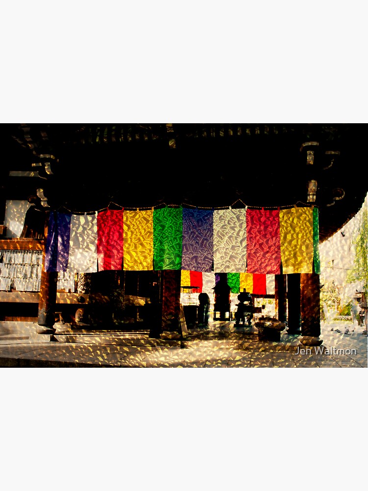 Thumbnail 3 of 3, Sticker, Autumn in Japan: The Accidental Temple designed and sold by Jdubphotog.