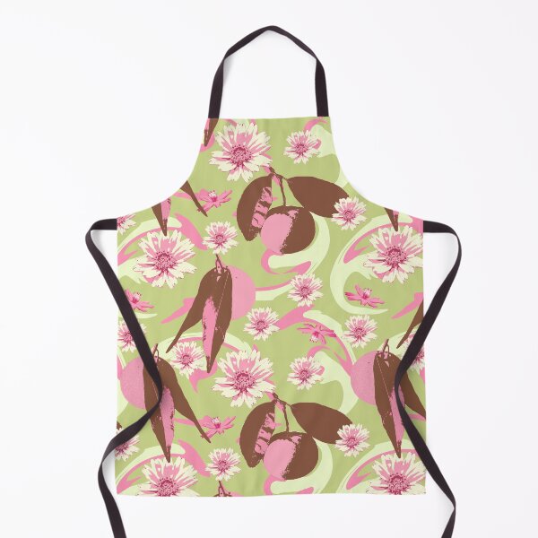 Item preview, Flowers & Fruits Retro Swirl - Green and Pink designed and sold by Lupita  Blu.