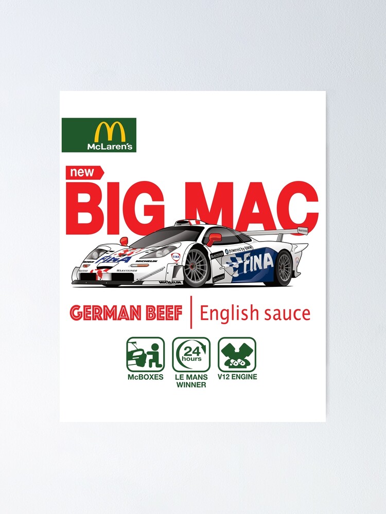 Mclaren F1 Gtr Poster By 8800ag Redbubble