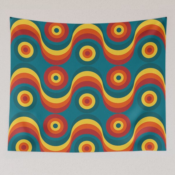 Item preview, Retro colorful pattern 60's/70's designed and sold by Gaalaxyz.