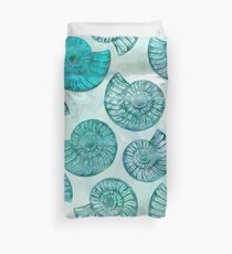 Shimmering Underwater Shell Scenery in turquoise, aqua and teal Duvet Cover