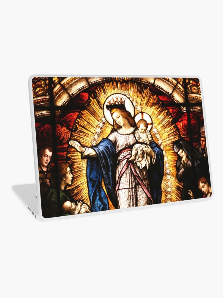17 Inch Laptop Sleeve Mother Mary Stained Glass 17 Inch Laptop Sleeve Mother Mary Stained Glass