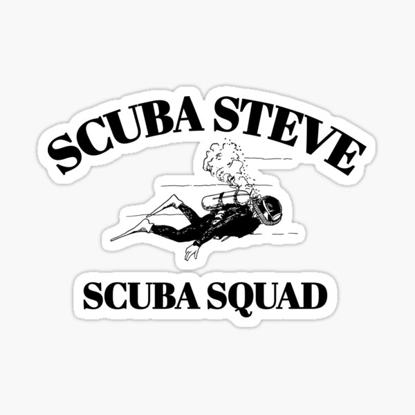 "SCUBA STEVE SCUBA SQUAD" Sticker for Sale by Medfartas07 Redbubble