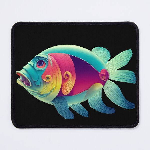 Item preview, A Fish primitive surrealist designed and sold by JequiPrint.
