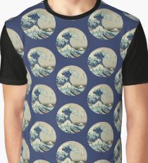 Great Wave off Kanagawa circle Graphic T-Shirt