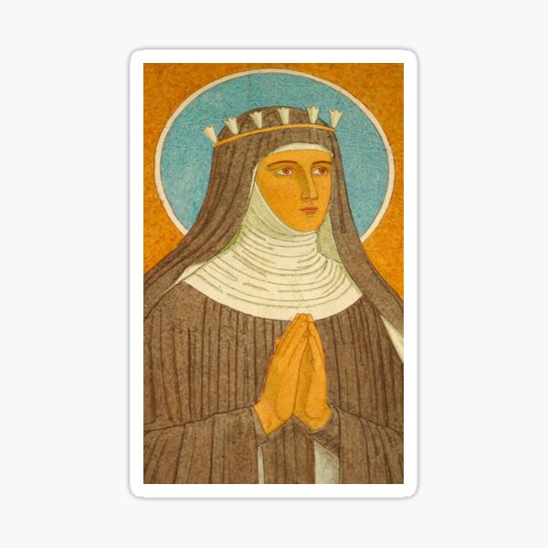 Vista previa del artículo con la obra «Pintura de arte de retrato de Santa Hildegarda de Bingen», diseñado y vendido por softbluehum.