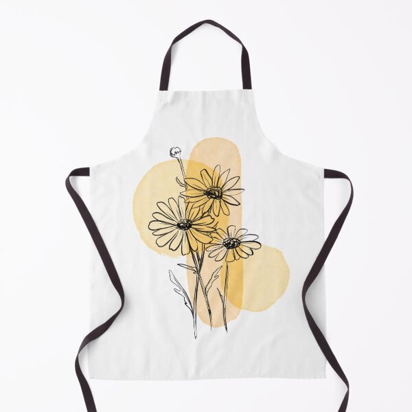 Item preview, Minimalist Daisy - Botanical Drawing with Yellow Shapes designed and sold by rachelhirst.