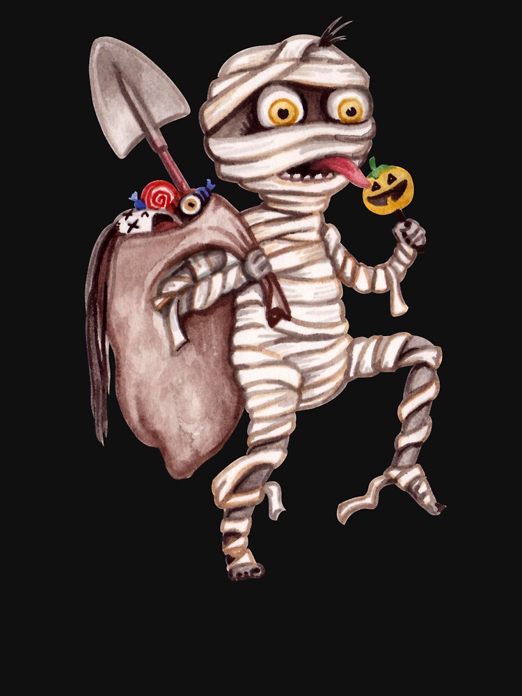 Discover Cute mummy, watercolor Halloween mummy Classic T-Shirt