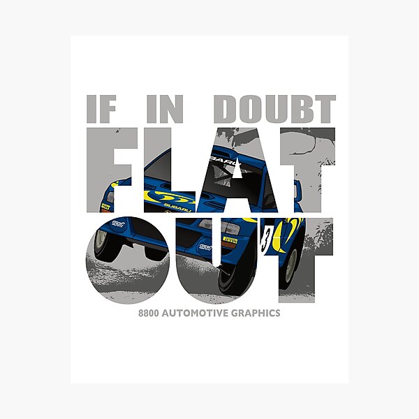 Colin McRae Tribute Flat Out Photographic Print