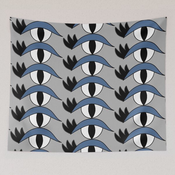 Item preview, Cute cartoon eye with lashes and blue lid designed and sold by AngelDawnDesign.