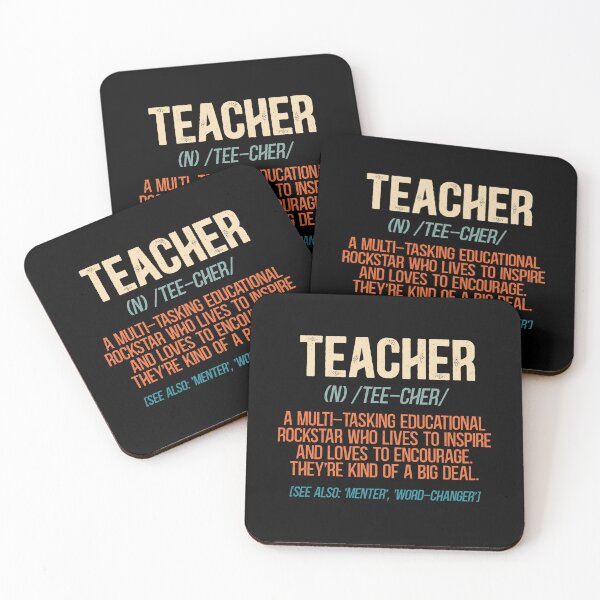 Item preview, Teacher Definition Retro - Multi-tasking Educational Rockstar Inspire Encourage Big Deal designed and sold by Dolphin Graphic.
